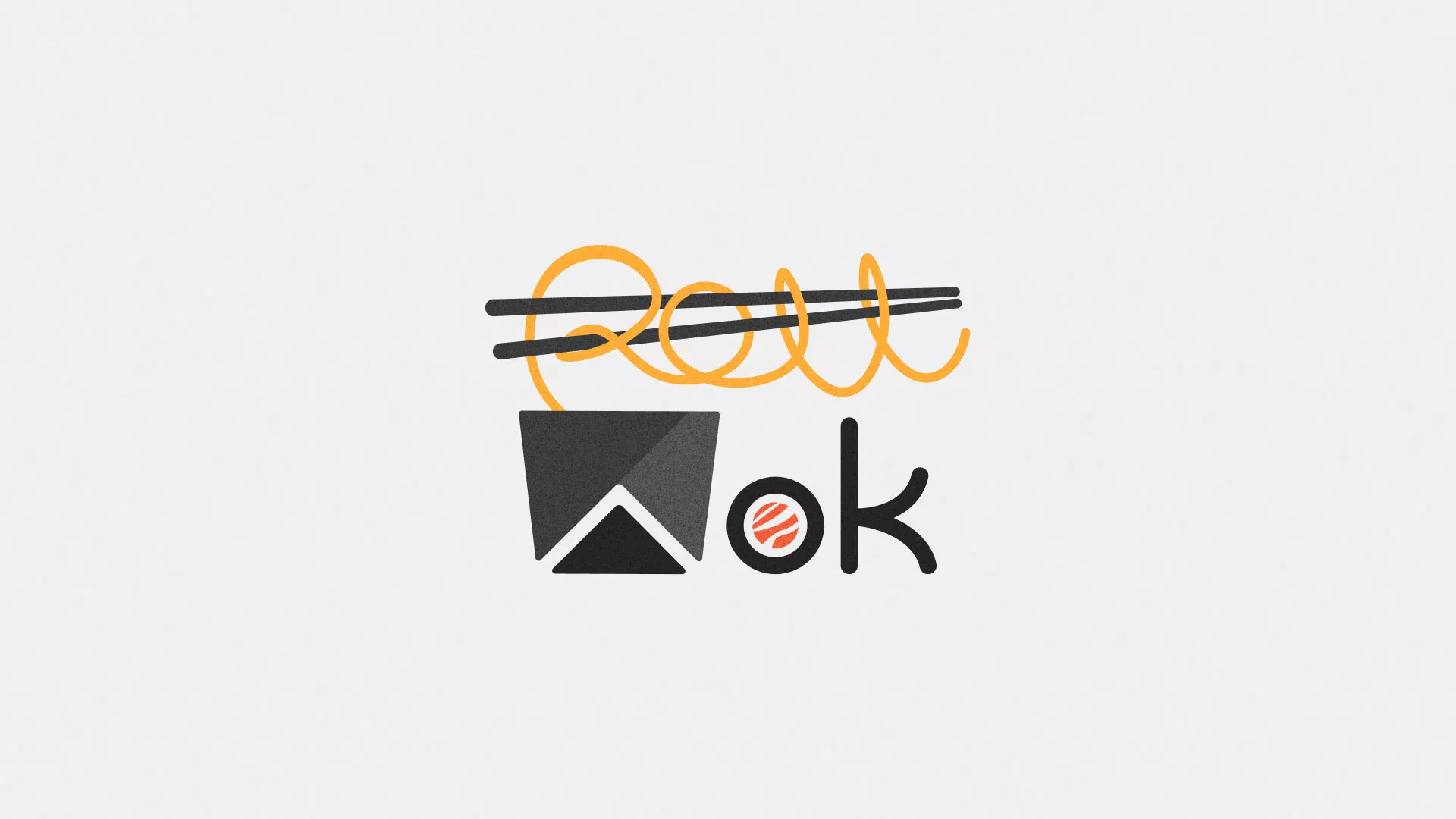 Разработка логотипа суши-бара «Roll Wok Club» в Звенигово